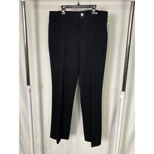 Calvin Klein Black Dress Pants Sz 10 Straight Boot Cut Leg Business Office EUC